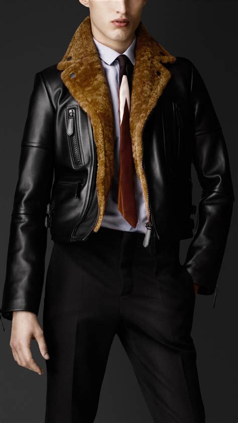 burberry mens shearling coats|burberry prorsum shearling jacket.